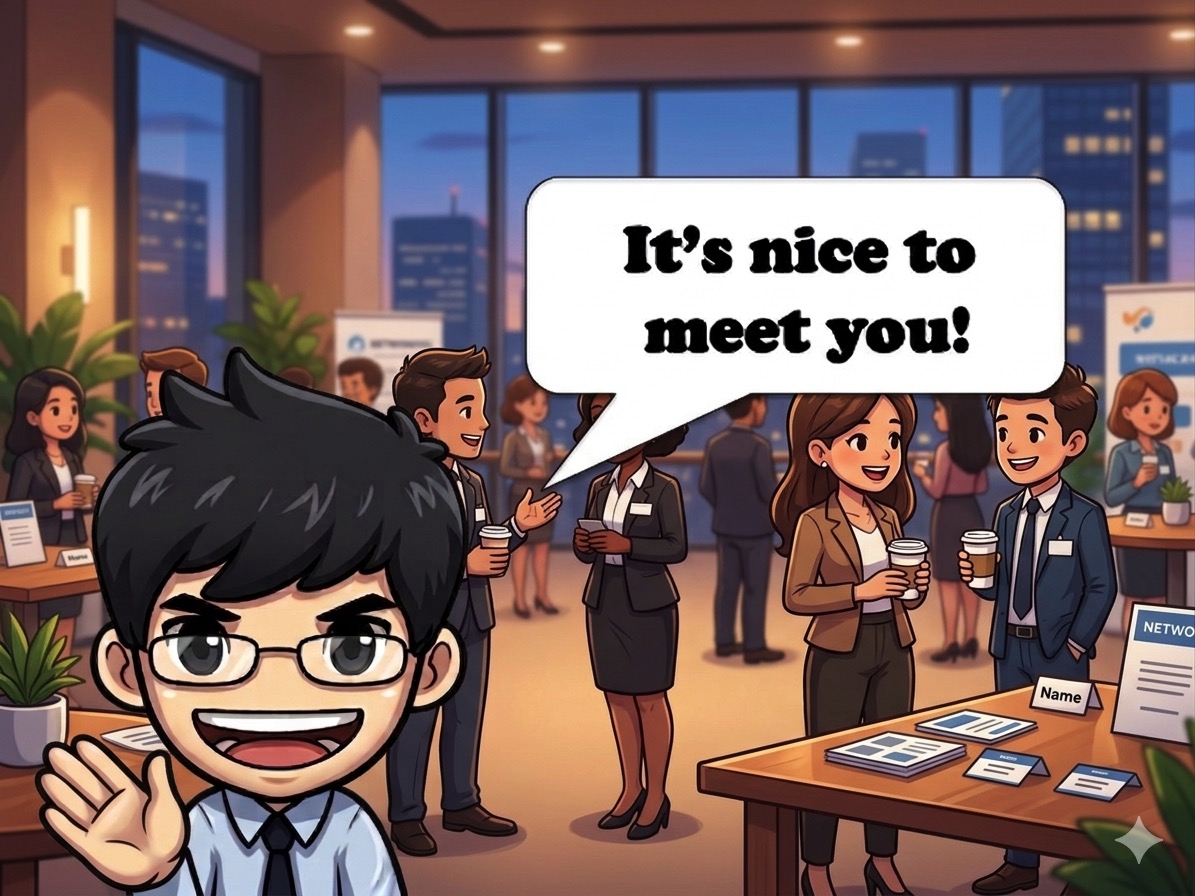 「会えてよかった」を英語で伝えるネットワーキングシーン｜It's nice to meet you